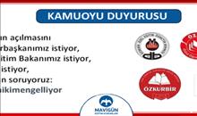 KAMUOYU DUYURUSU